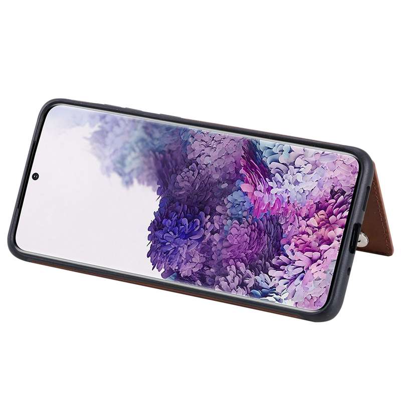 For Galaxy S20 Plus Calf Texture Horizontal Flip Leather Case with Holder & Card Slots & Frame(Coffe