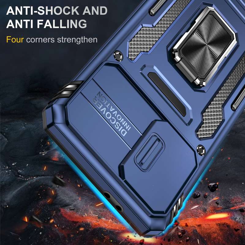 For Samsung Galaxy Z Fold4 GKK Integrated Magnetic Armor Flip Phone Case With Pen Box(Silver)