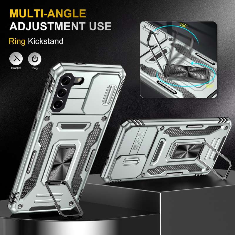 For Samsung Galaxy Z Fold4 GKK Integrated Magnetic Armor Flip Phone Case With Pen Box(Silver)