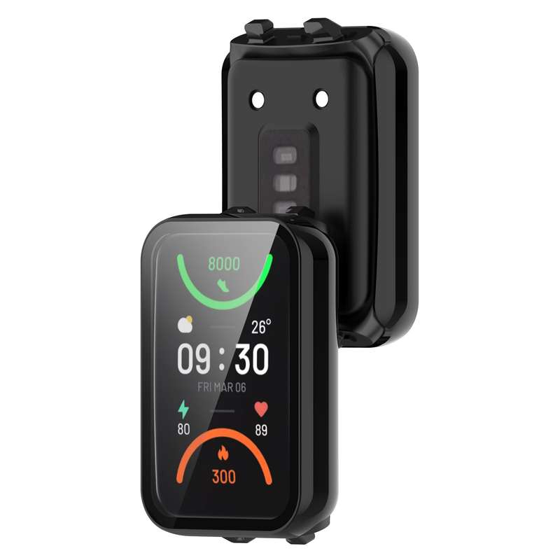 For OPPO Band 2 Tempered Glass Film PC Watch Case(Transparent)