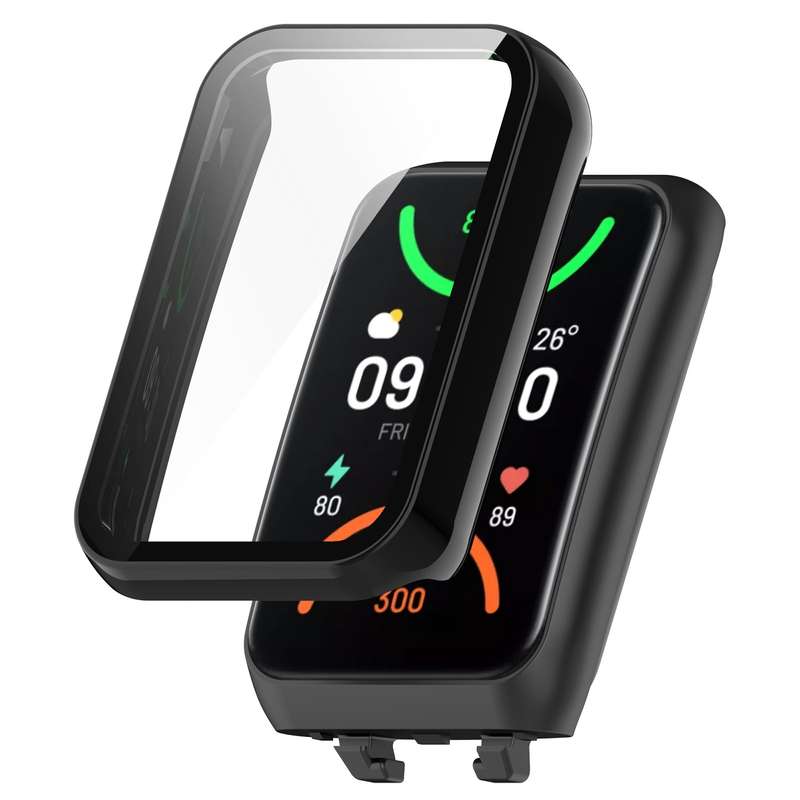 For OPPO Band 2 Tempered Glass Film PC Watch Case(Transparent)