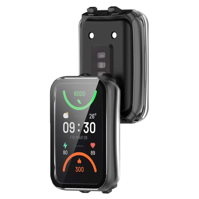 For OPPO Band 2 Tempered Glass Film PC Watch Case(Transparent)