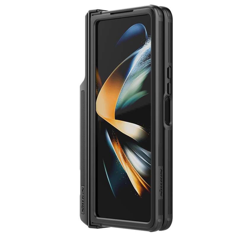 For Samsung Galaxy Z Fold4 5G NILLKIN Black Mirror Pro Series Camshield PC Phone Case with Pen Slot,