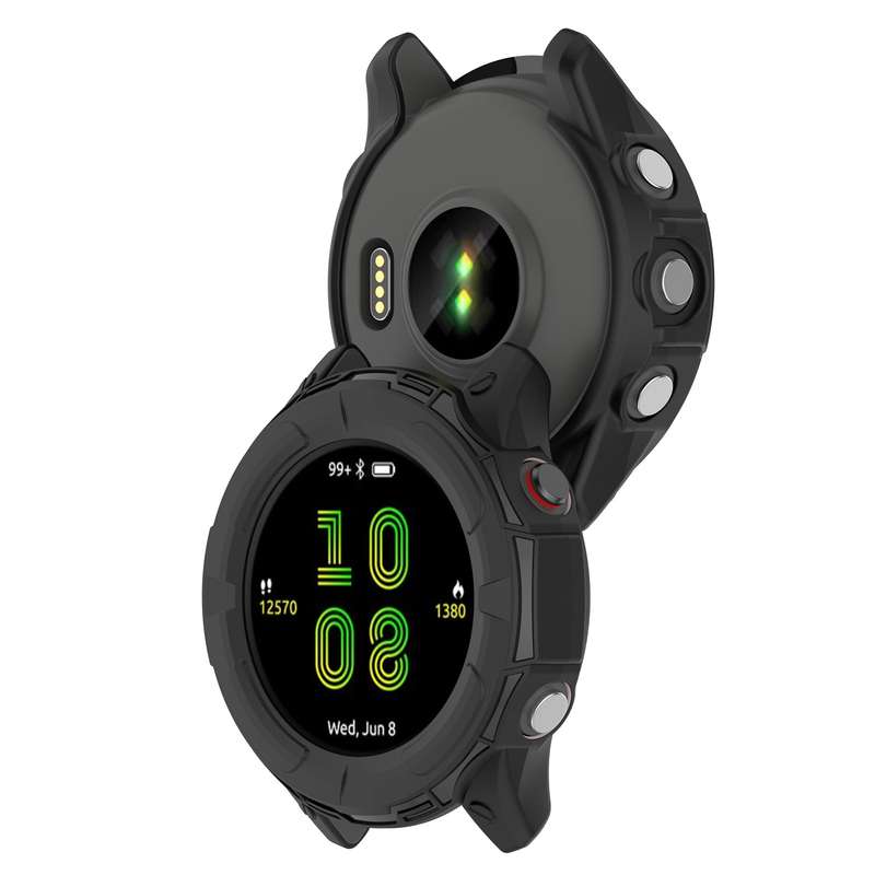 For Garmin Forerunner 255S TPU Armor Hollow Protective Case(Black)