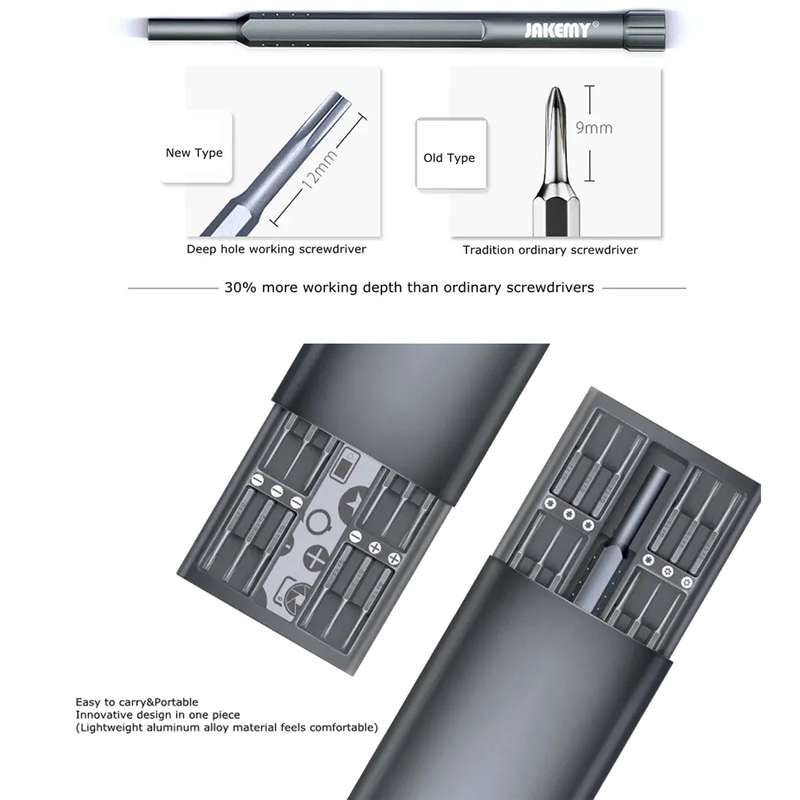 JAKEMY JM-8169 49 in 1 Professional Precision Pocket Portable DIY Magnetic Screwdriver