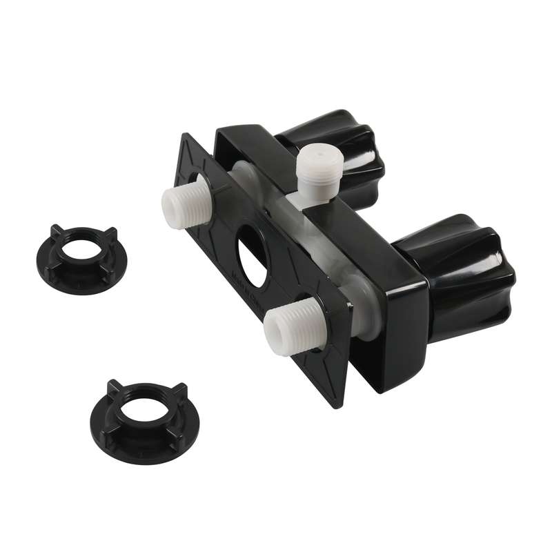 A7616-02 Dual Knob RV Shower Faucet Valve Diverter(Black)