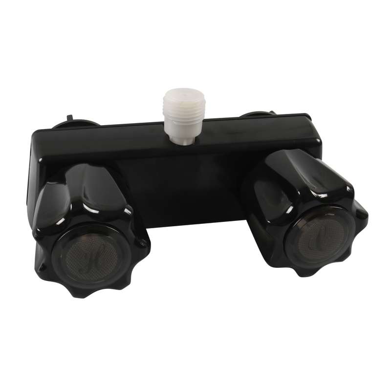 A7616-02 Dual Knob RV Shower Faucet Valve Diverter(Black)