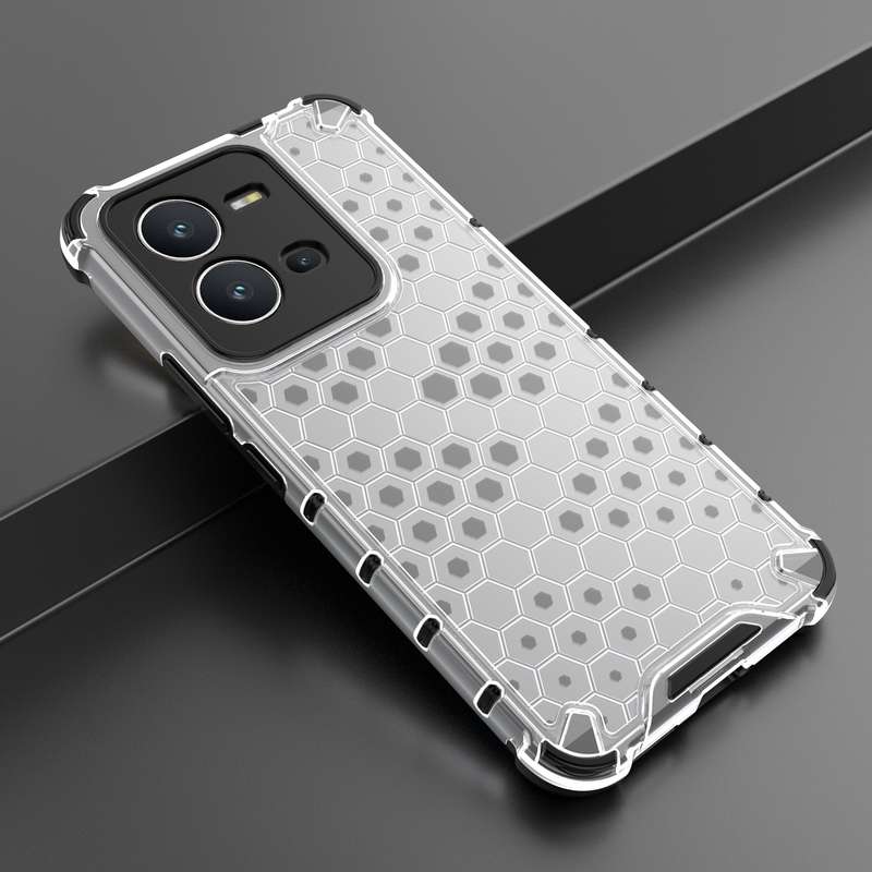 For vivo V25 5G / X80 Lite 5G Honeycomb Phone Case(Black)