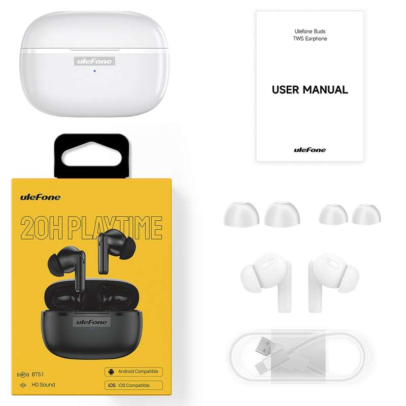 Original Ulefone Buds TWS True Wireless Bluetooth Earphone(White)