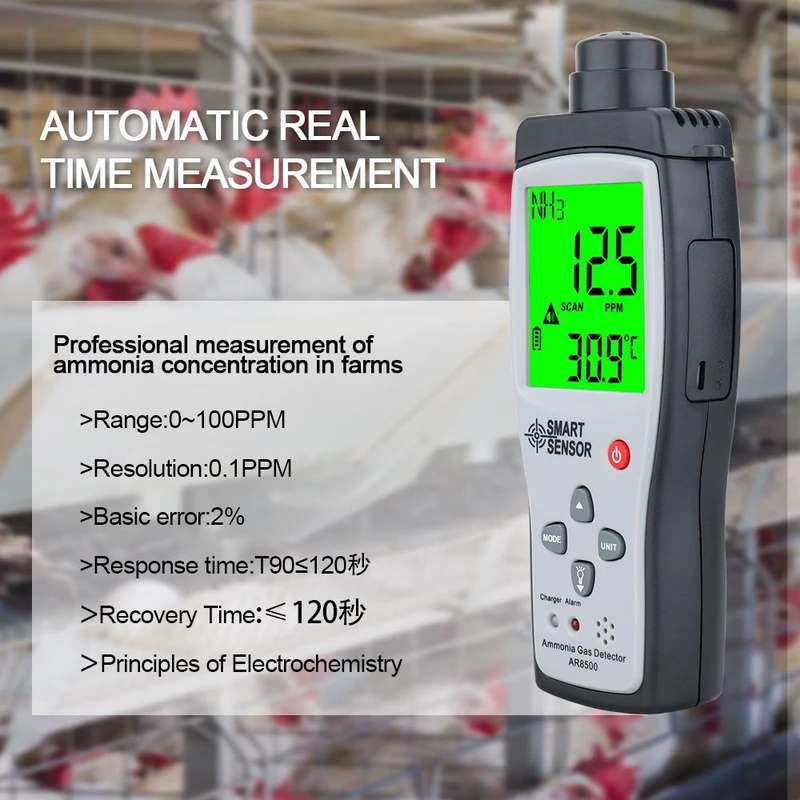 SmartSensor AR8500 Handheld Ammonia Gas NH3 Detector Meter