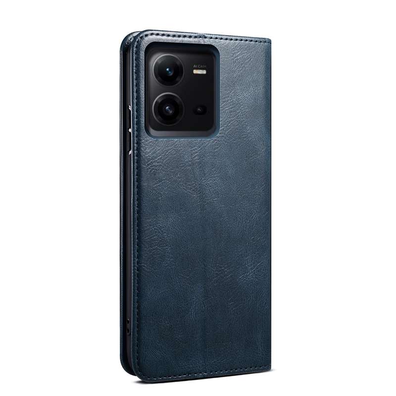 For vivo V25 Oil Wax Crazy Horse Texture Leather Phone Case(Green)