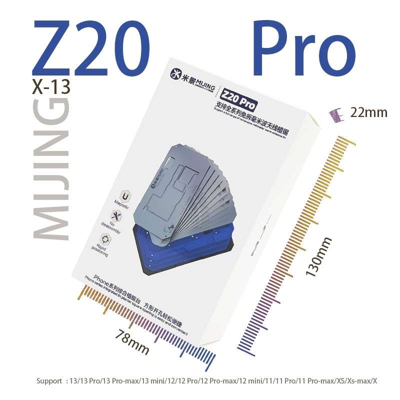 MiJing Z20 Pro For iPhone X-13 Pro Max 14 in 1 Middle Layer Motherboard Reballing Soldering Platform
