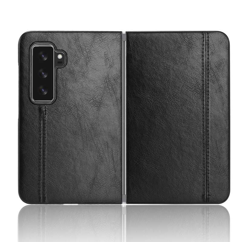 For Microsoft Surface Duo 2 Sewing Cow Pattern Skin PC + PU + TPU Case(Black)