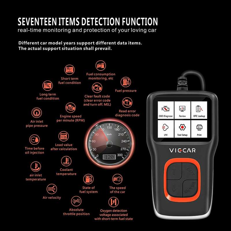 Viecar VP101 Car Code Reader OBD2 Analyzer Diagnostic Scanner