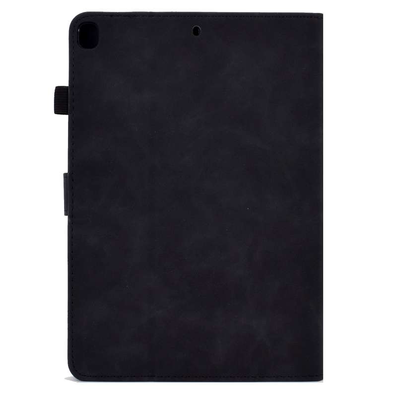 For iPad 10.2 / Air 10.5 2019 Embossed Smile Flip Tablet Leather Smart Case(Brown)