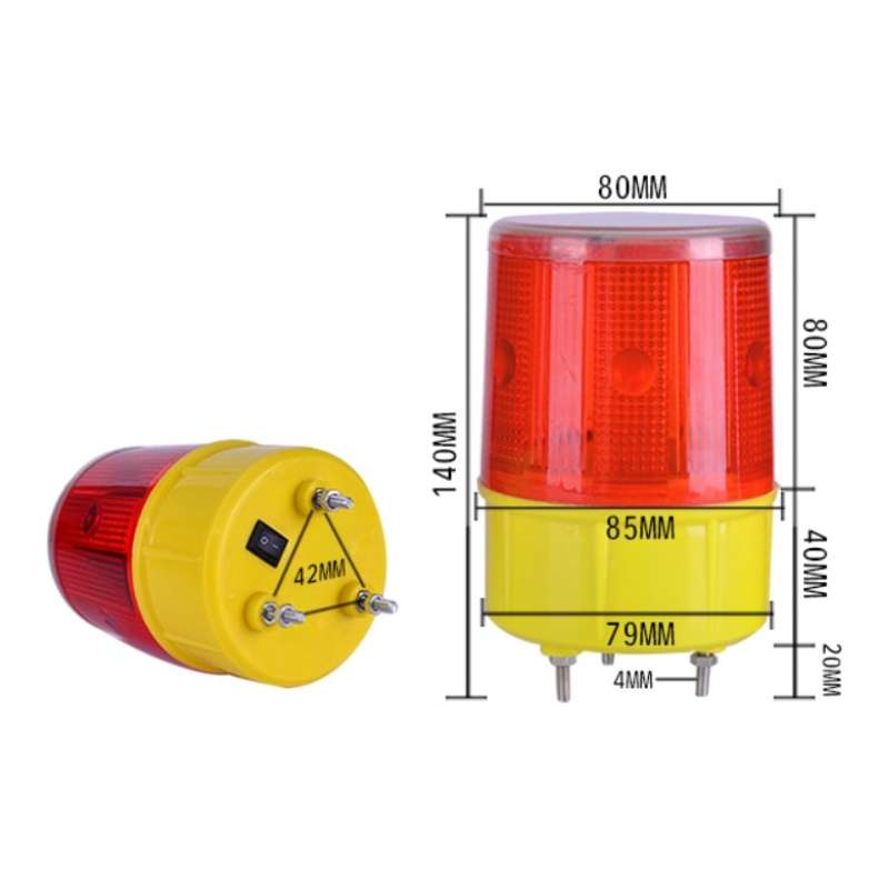 Night Solar Safety Warning Flash Light, Specification:01 Screw Fixed(Green)