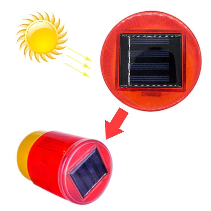 Night Solar Safety Warning Flash Light, Specification:01 Screw Fixed(Green)