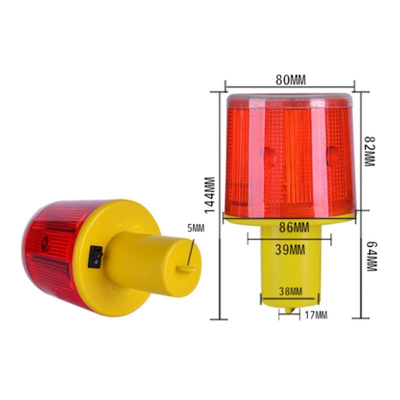 Night Solar Safety Warning Flash Light, Specification:05 Thick Sticks Tied or Inserted(Green)