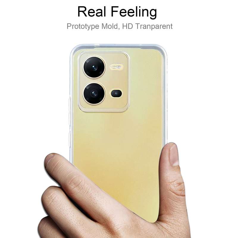 For vivo V25 Ultra-thin Transparent TPU Phone Case