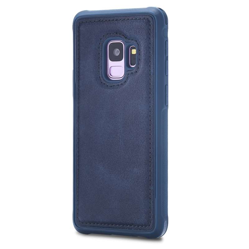 For Galaxy S10e Magnetic Shockproof PC + TPU + PU Leather Protective Case(Blue)