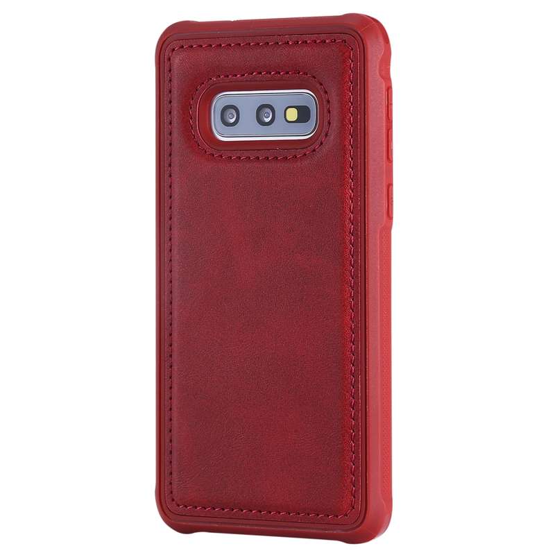 For Galaxy S10e Magnetic Shockproof PC + TPU + PU Leather Protective Case(Blue)
