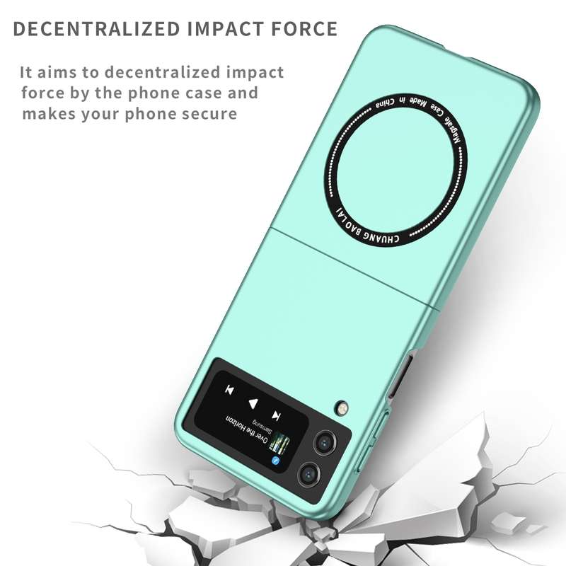 For Samsung Galaxy Z Flip4 Magsafe Magnetic Folding PC Phone Case(Purple)