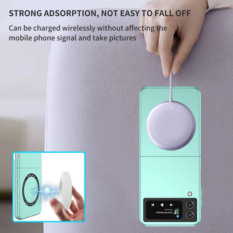 For Samsung Galaxy Z Flip4 Magsafe Magnetic Folding PC Phone Case(Purple)