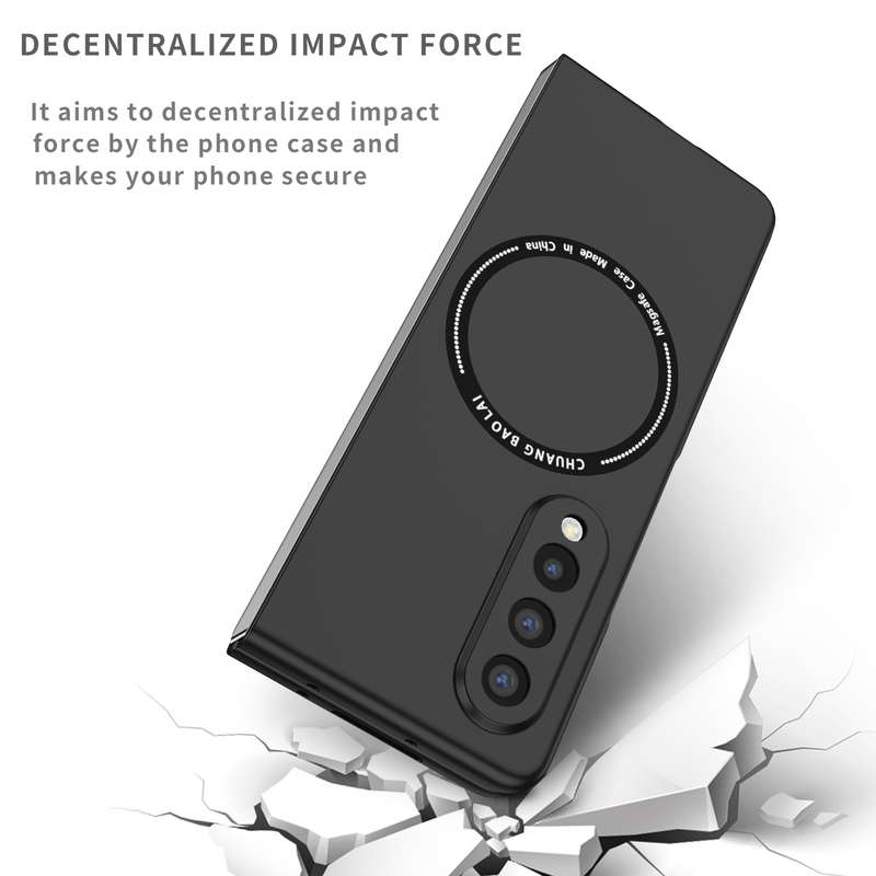 For Samsung Galaxy Z Fold3 5G Magsafe Magnetic Folding PC Phone Case(Black)