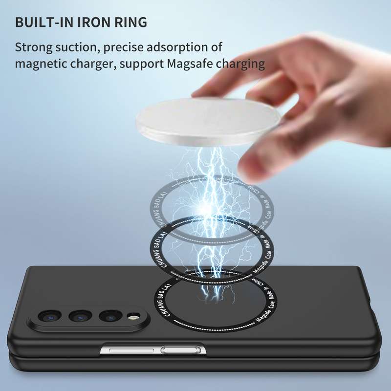 For Samsung Galaxy Z Fold3 5G Magsafe Magnetic Folding PC Phone Case(Black)