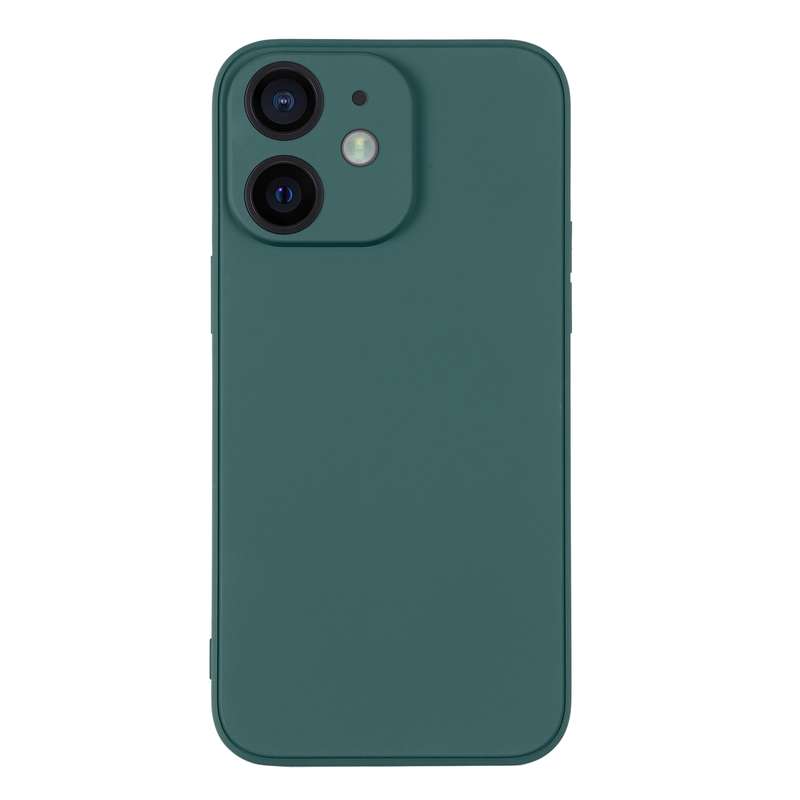 For iPhone 12 mini Silicone Phone Case with Wrist Strap(Black)