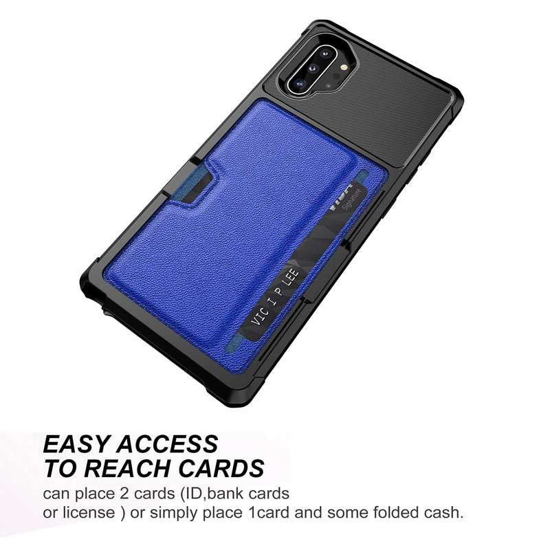 For Samsung Galaxy Note10+ ZM02 Card Slot Holder Phone Case(Black)