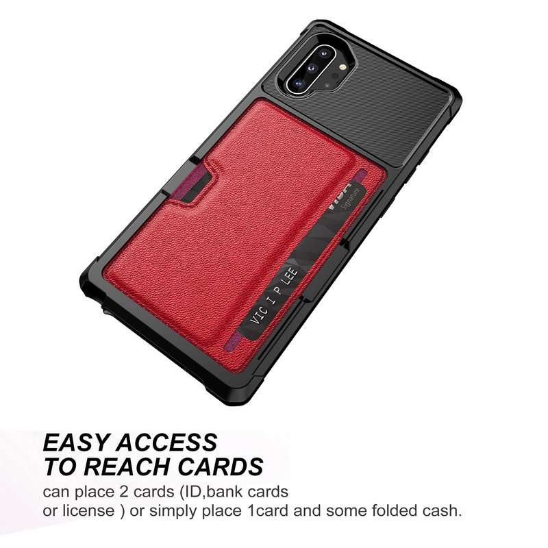 For Samsung Galaxy Note10+ ZM02 Card Slot Holder Phone Case(Black)