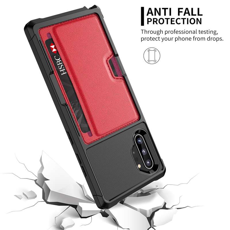 For Samsung Galaxy Note10+ ZM02 Card Slot Holder Phone Case(Black)