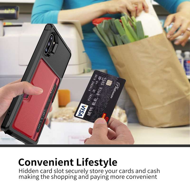 For Samsung Galaxy Note10+ ZM02 Card Slot Holder Phone Case(Black)