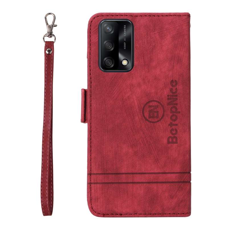 For OPPO A74 4G BETOPNICE Dual-side Buckle Leather Phone Case(Pink)