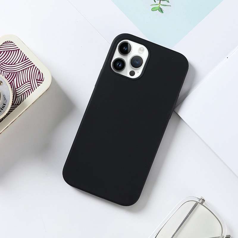 For iPhone 14 Plus Solid Silicone Phone Case(Sand Pink)