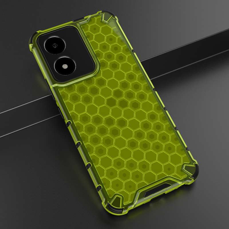 For vivo Y02s Honeycomb Phone Case(Blue)