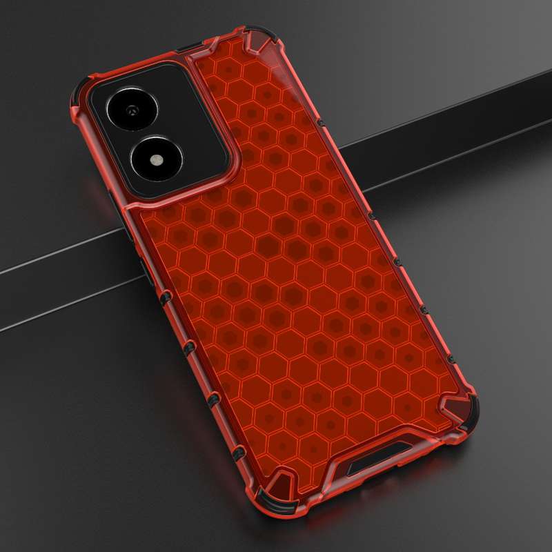 For vivo Y02s Honeycomb Phone Case(Blue)