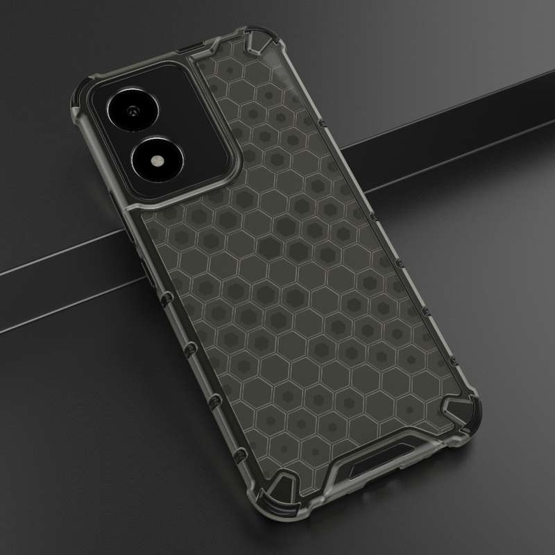 For vivo Y02s Honeycomb Phone Case(Blue)