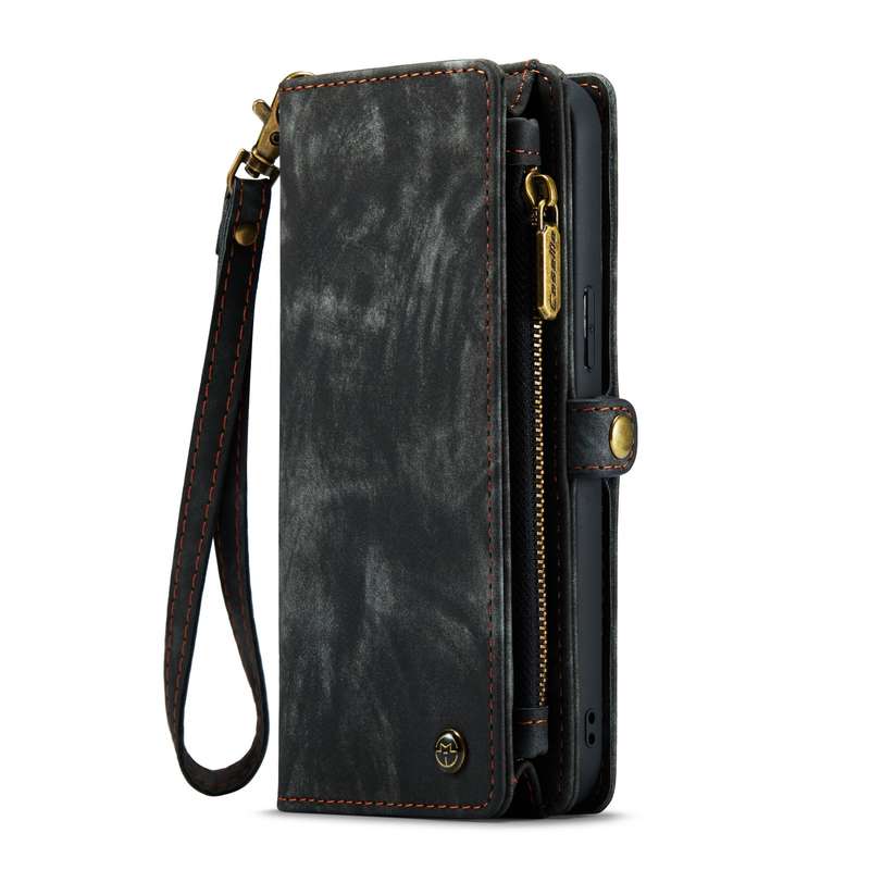 For iPhone 14 Pro Max CaseMe 008 Detachable Multifunctional Leather Phone Case(Black)