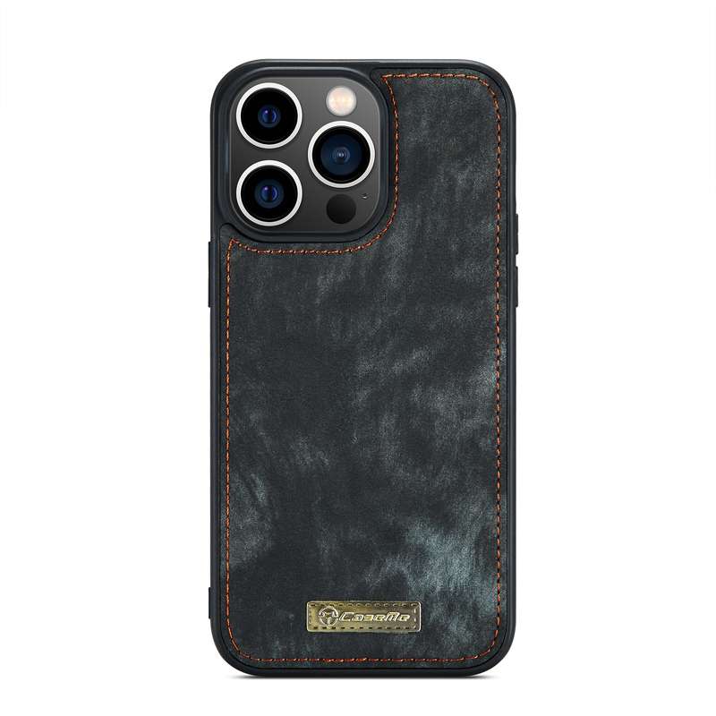 For iPhone 14 Pro Max CaseMe 008 Detachable Multifunctional Leather Phone Case(Black)