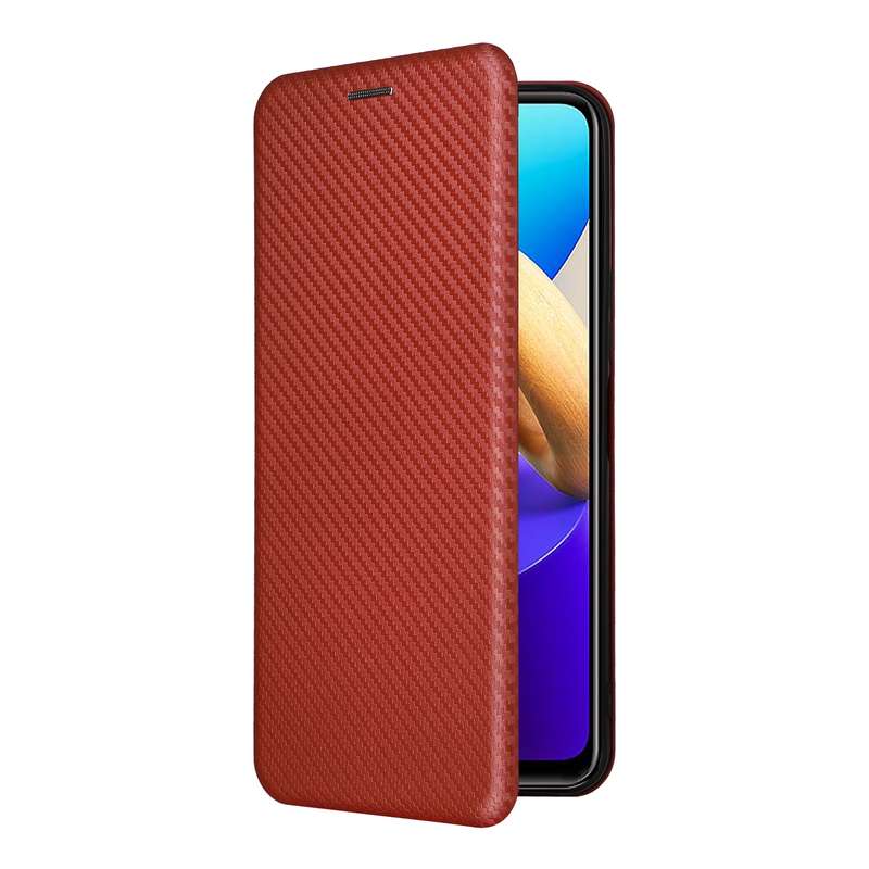 For vivo Y22s / Y35 Carbon Fiber Texture Leather Phone Case(Pink)