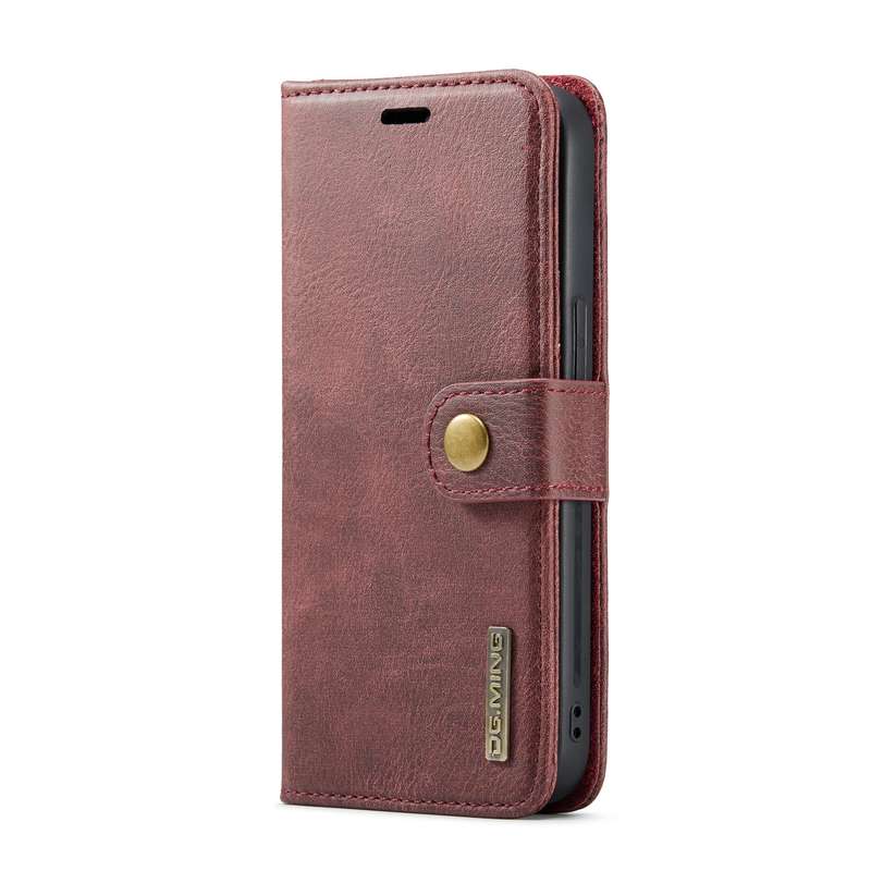 For iPhone 14 Pro Max DG.MING Crazy Horse Texture Detachable Magnetic Leather Case(Brown)