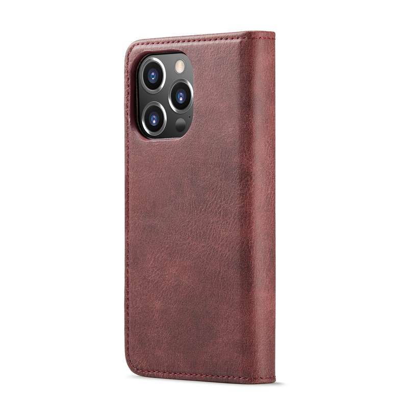 For iPhone 14 Pro Max DG.MING Crazy Horse Texture Detachable Magnetic Leather Case(Brown)