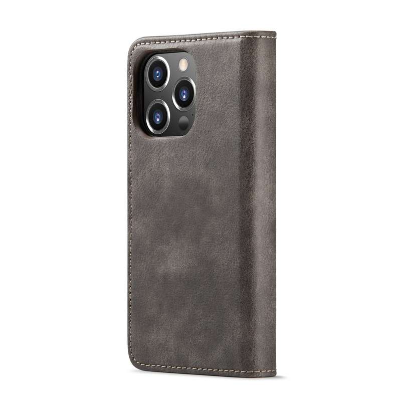 For iPhone 14 Pro Max DG.MING Crazy Horse Texture Detachable Magnetic Leather Case(Brown)