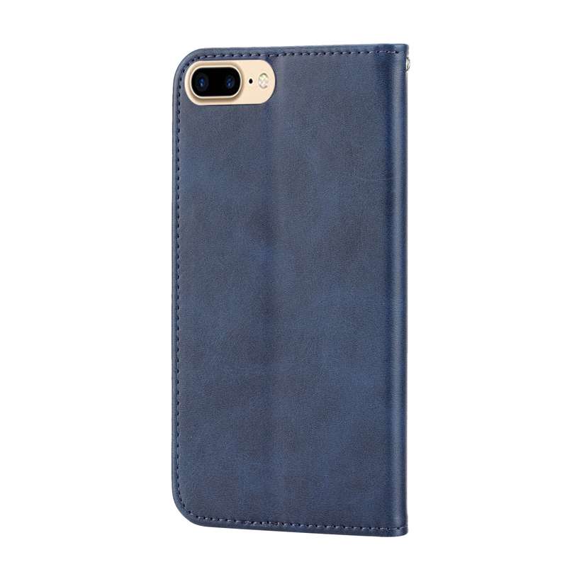 For iPhone 7 Plus / 8 Plus Cubic Grid Calf Texture Magnetic Closure Leather Phone Case(Brown)
