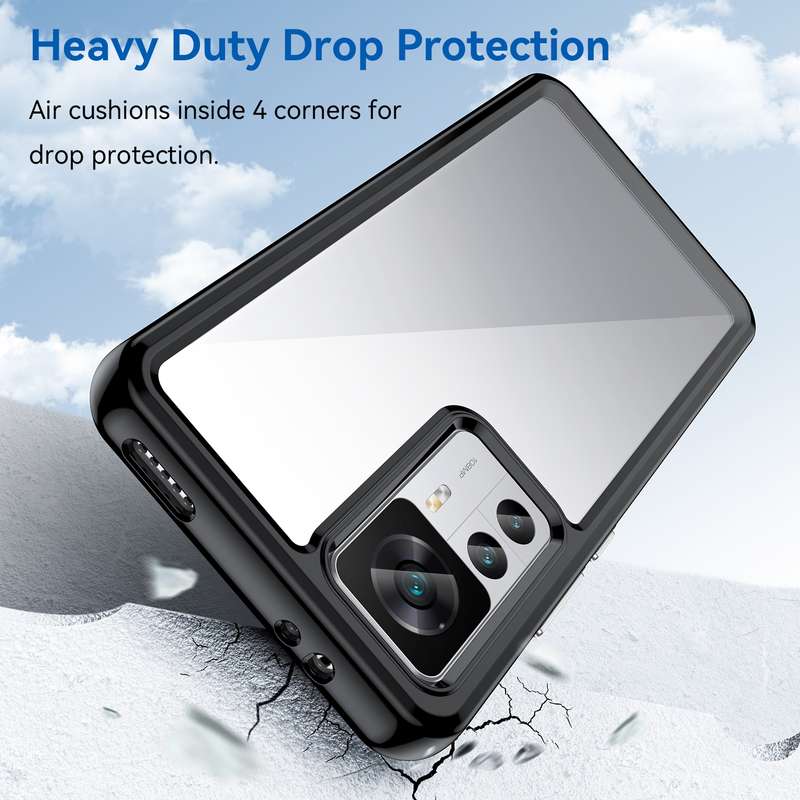 For Xiaomi Redmi K50 Ultra/Xiaomi 12T/Xiaomi 12T Pro Colorful Series Acrylic + TPU Phone Case(Black)