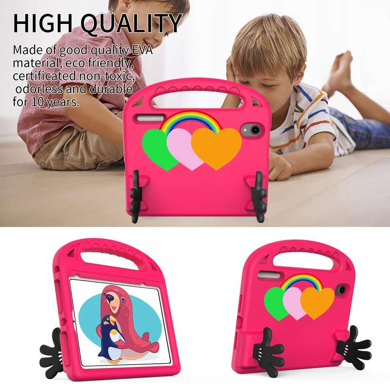 For iPad mini 2024 / mini 6 Love Small Palm Holder EVA Tablet Case(Pink)