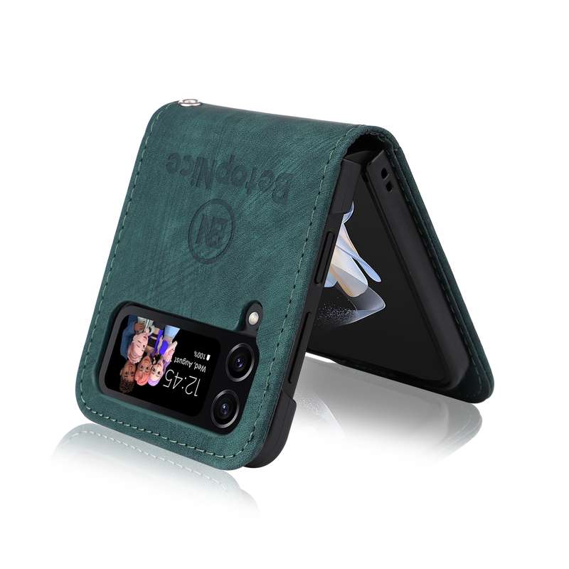 For Samsung Galaxy Z Fold4 BETOPNICE Dual-side Buckle Leather Phone Case(Green)