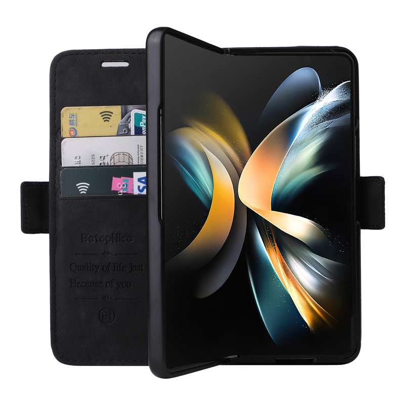 For Samsung Galaxy Z Fold4 BETOPNICE Dual-side Buckle Leather Phone Case(Green)